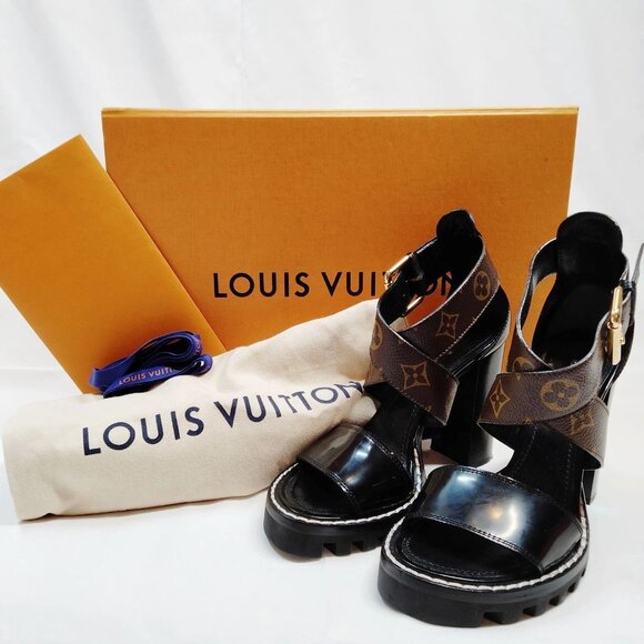 Louis Vuitton Sandals Women Black PVC 599-071425 - Picture 9 of 9